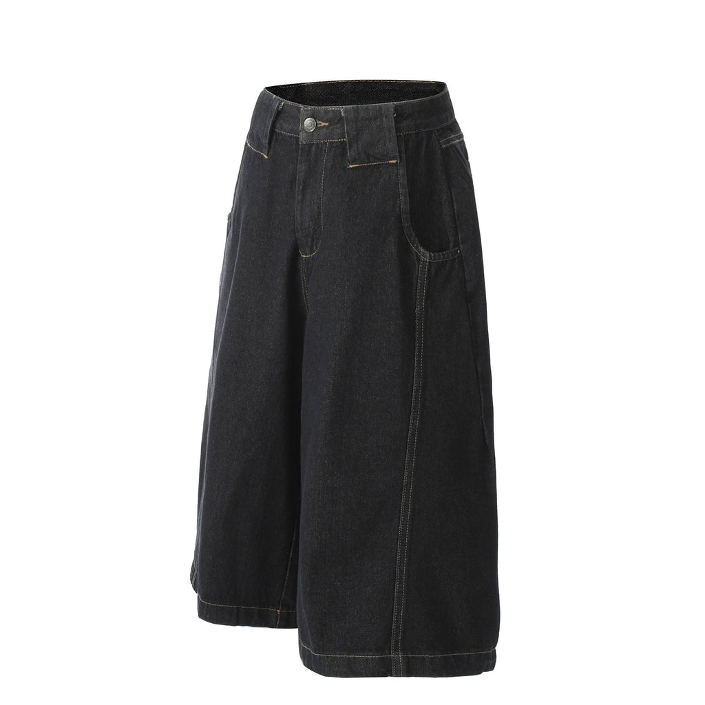 Fashion sports loose denim shorts